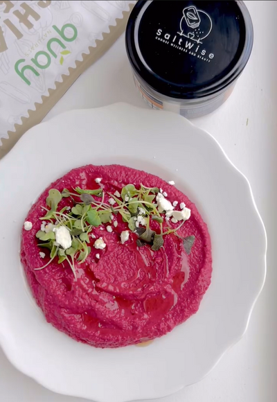 SaltWise Recipe Chia Seed Crackers with salicornia white salt