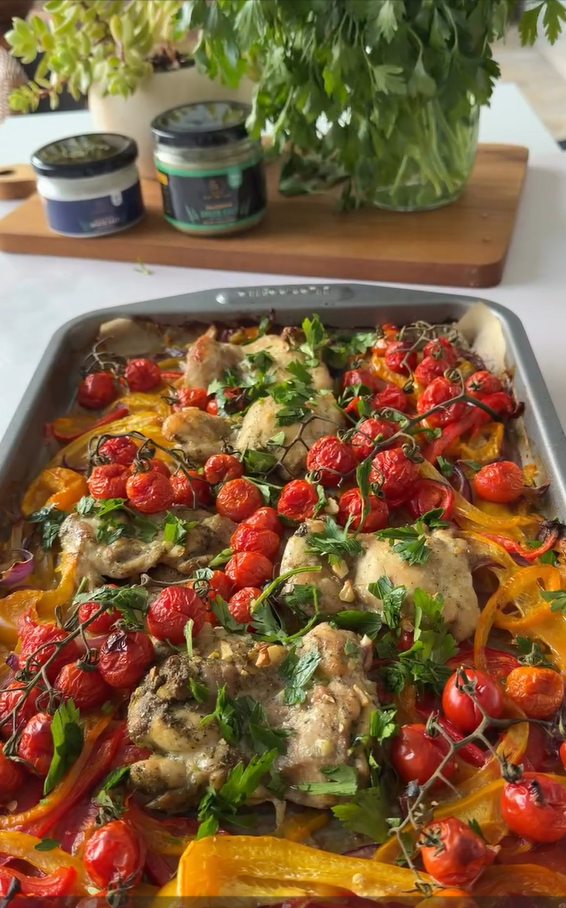 Easy Sheet Pan Chicken with Bell Peppers (Lower-Sodium Dinner)