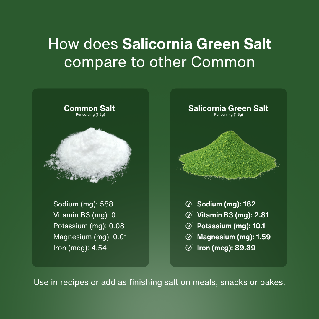 Green Salt – Plant-Based, Low Sodium Salicornia Salt ( 7.05 Oz / 200g)
