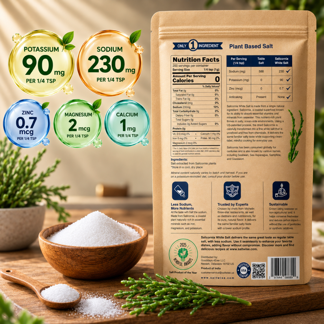 Salicornia White Salt – Plant-Based & Low Sodium Salt Substitute