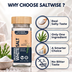 SaltWise Salicornia White Salt – Low Sodium Salt Alternative Premium Jar Set