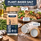 SaltWise Salicornia White Salt – Low Sodium Salt Alternative Premium Jar Set