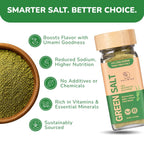 Green Salt, Low Sodium, Umami Premium Glass Jar, 3 Oz