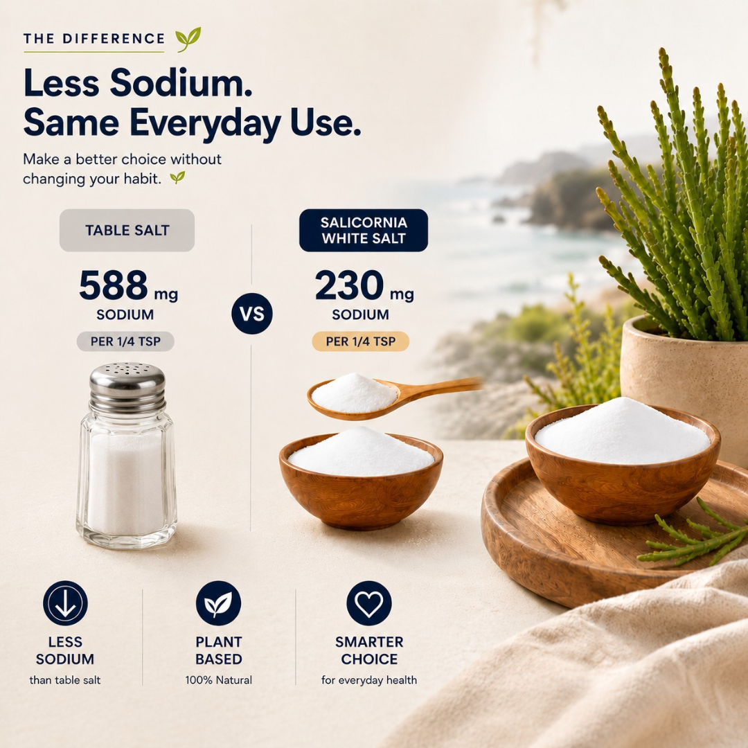 Salicornia White Salt – Plant-Based & Low Sodium Salt Substitute