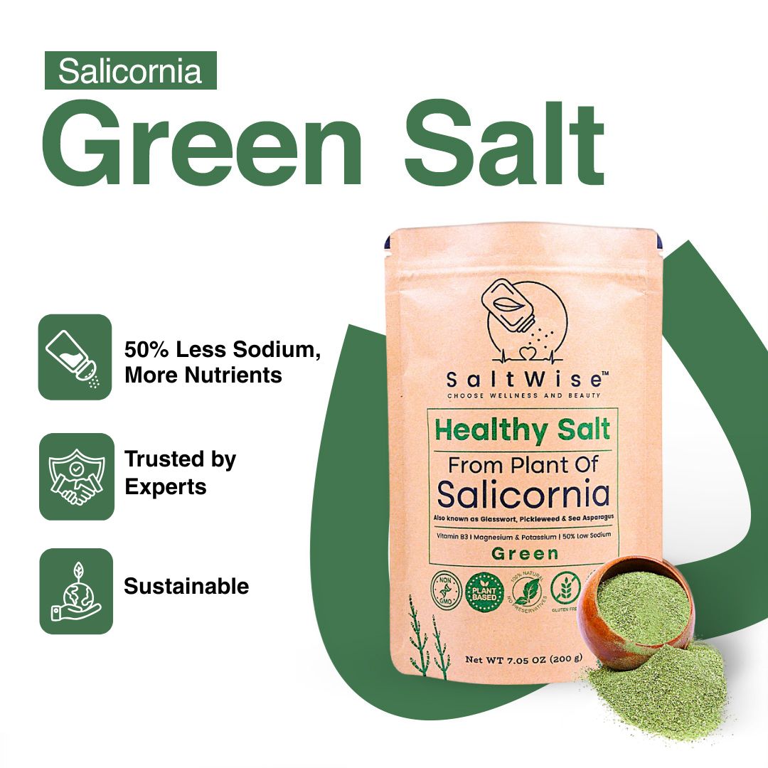 Green Salt – Plant-Based, Low Sodium Salicornia Salt ( 7.05 Oz / 200g)