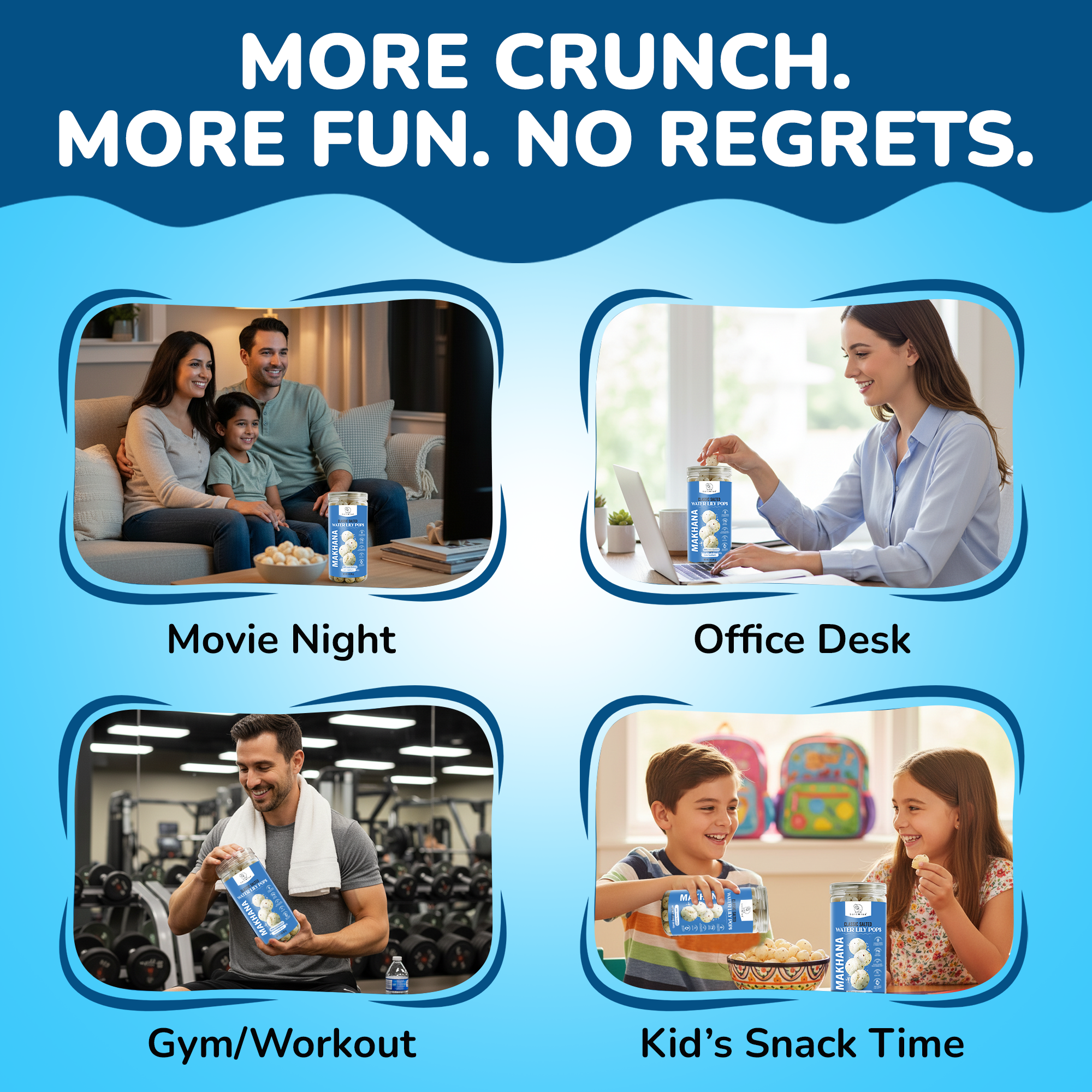 SaltWise Water Lily Pops (Foxnuts/Makhana)-Classic Salted | Protein-Rich Healthy Snacks