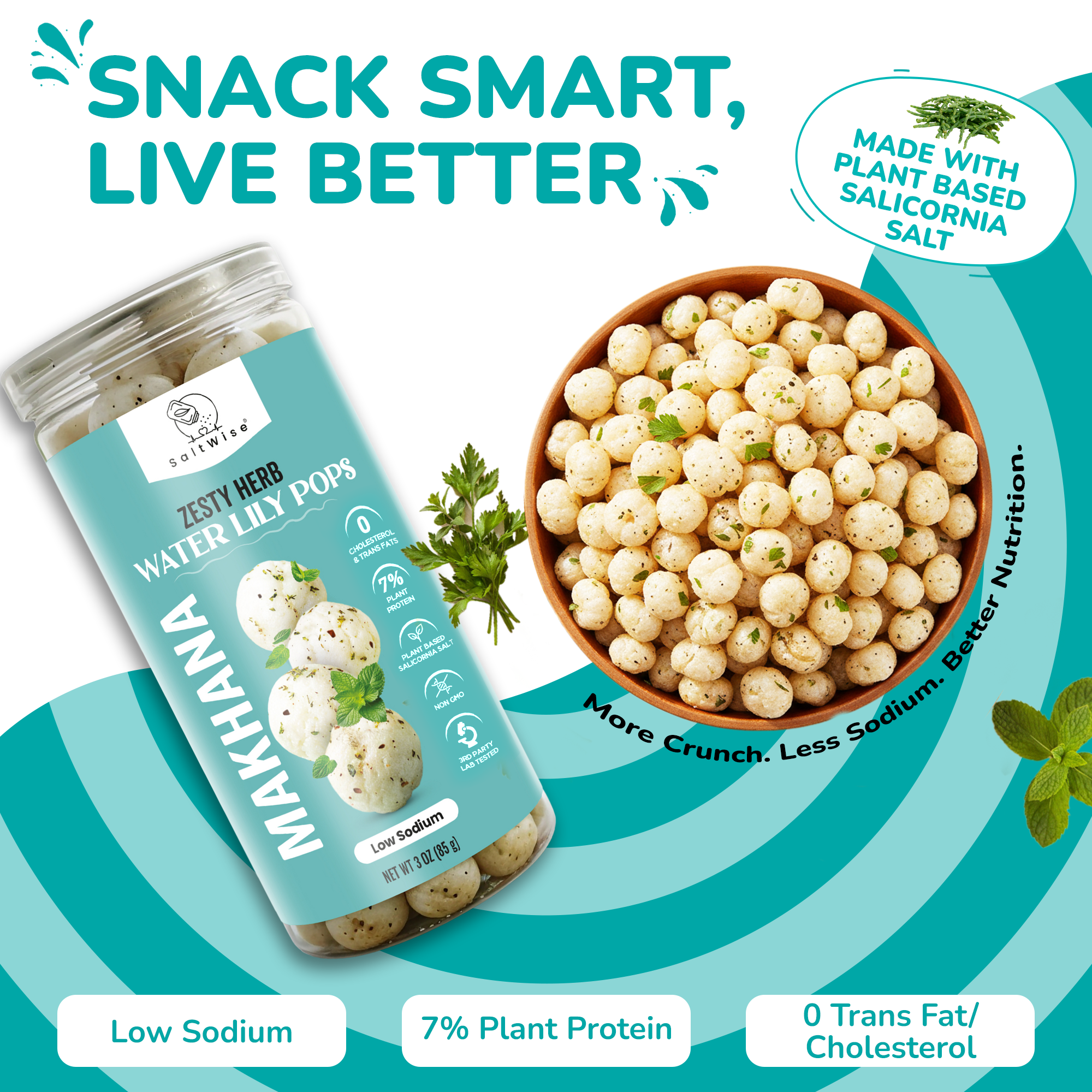 SaltWise Water Lily Pops (Foxnuts/Makhana)-Zesty Herbs