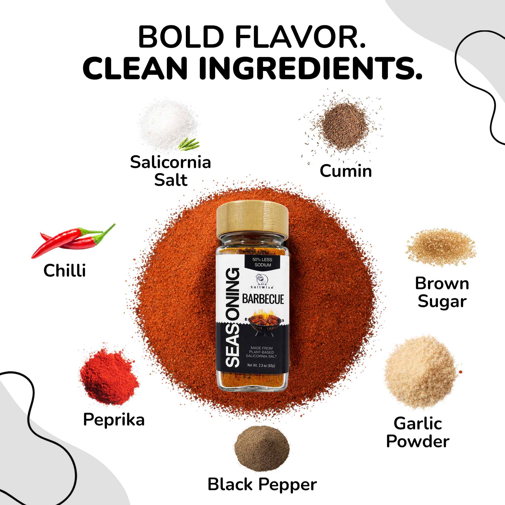 Low Sodium BBQ Seasoning – Made with Salicornia Salt | No MSG | Non GMO