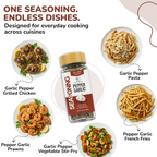 Pepper Garlic Seasoning | Low Sodium | No MSG | 3.5 Oz (100g)