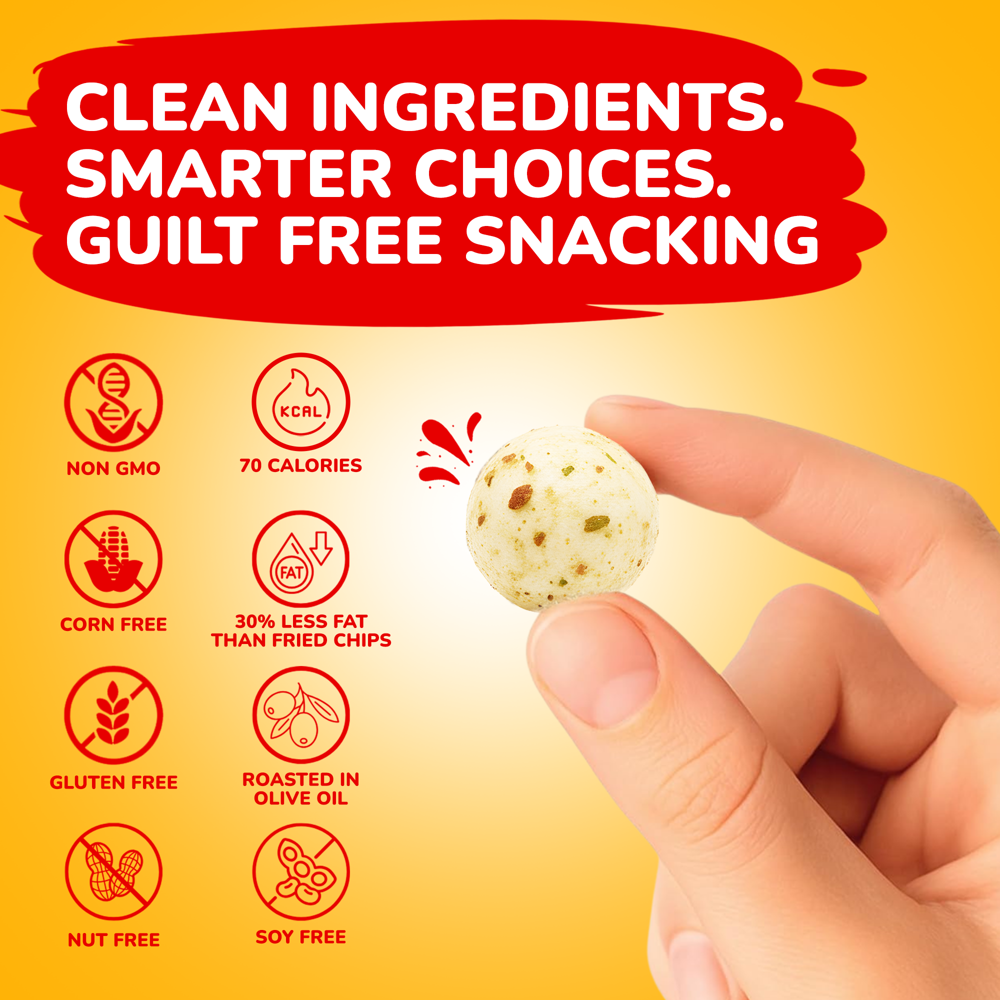 SaltWise Water Lily Pops (Foxnuts/Makhana) - Chili Lime | Low Sodium Plant-Based Snack