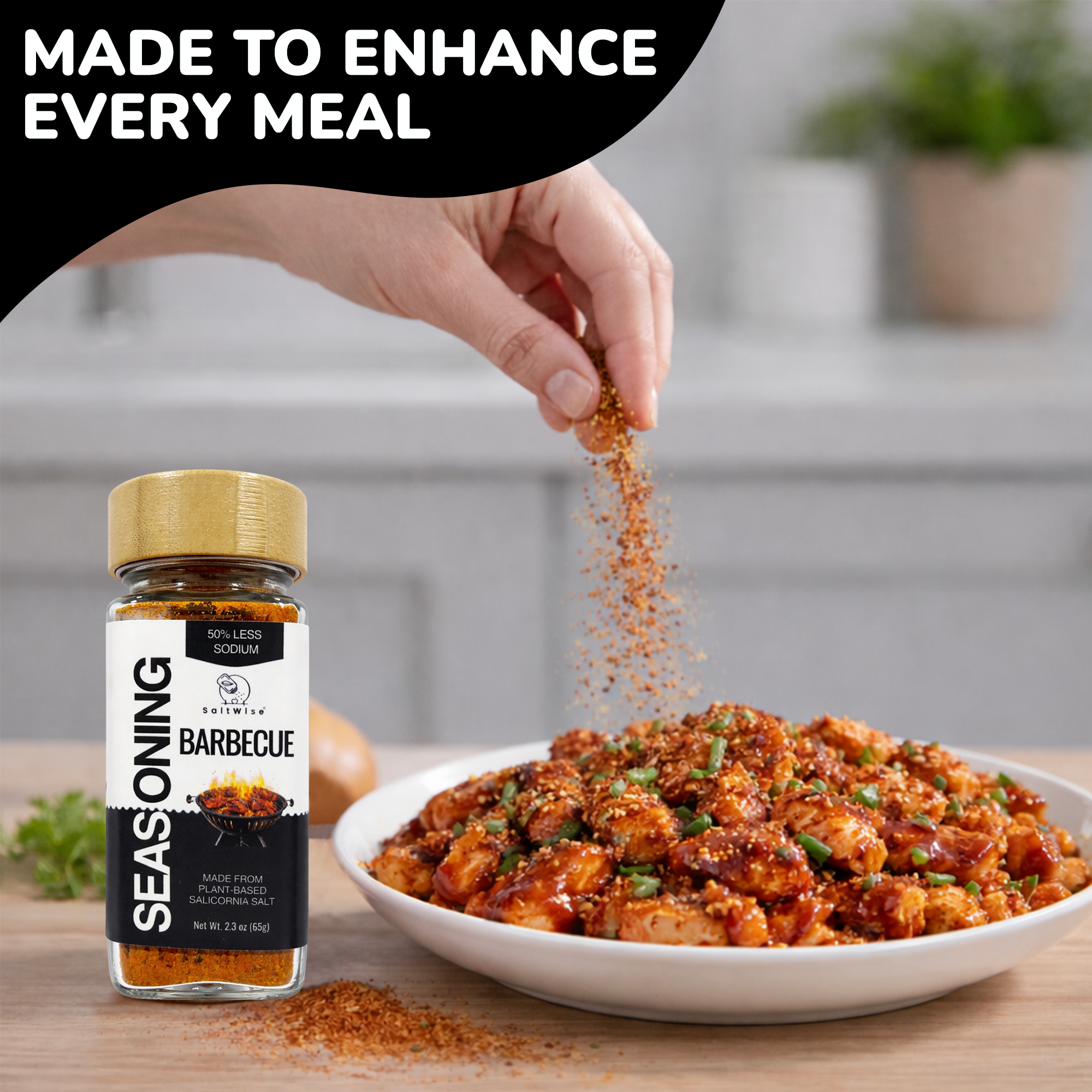 Low Sodium BBQ Seasoning – Made with Salicornia Salt | No MSG | Non GMO