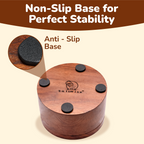 Premium Rosewood Salt Cellar with Magnetic Swivel Lid & Built-in Spoon