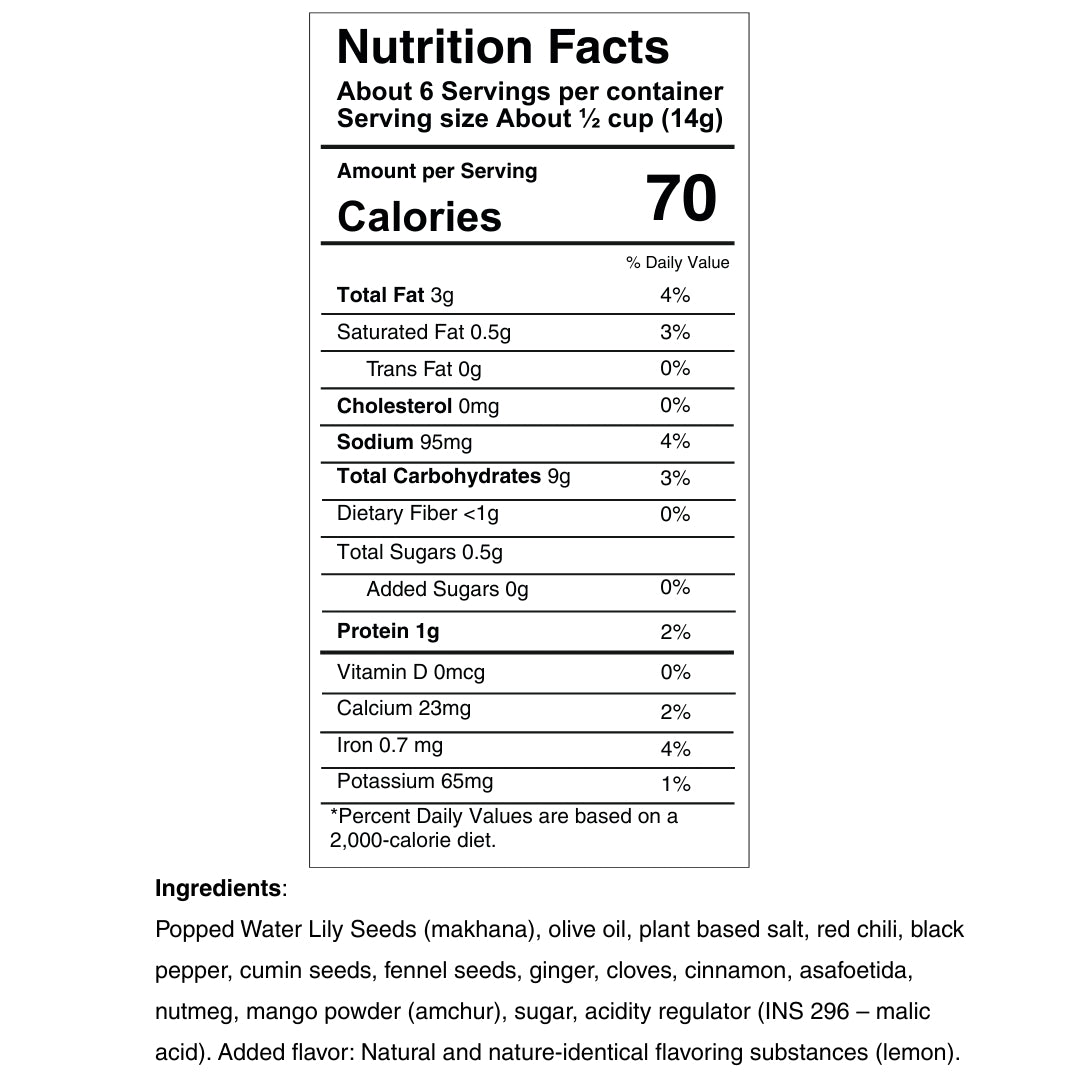 SaltWise Water Lily Pops (Foxnuts/Makhana) - Chili Lime | Low Sodium Plant-Based Snack