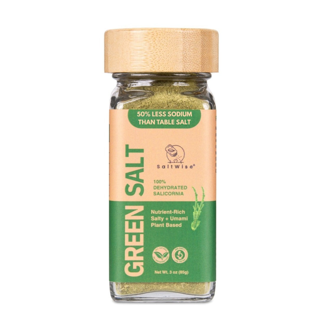 Green Salt, Low Sodium, Umami Premium Glass Jar, 3 Oz