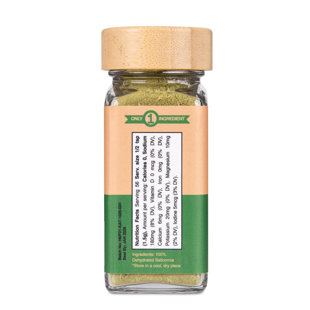 Green Salt - Low Sodium, Umami Premium Glass Jar ( 3 Oz / 85g)