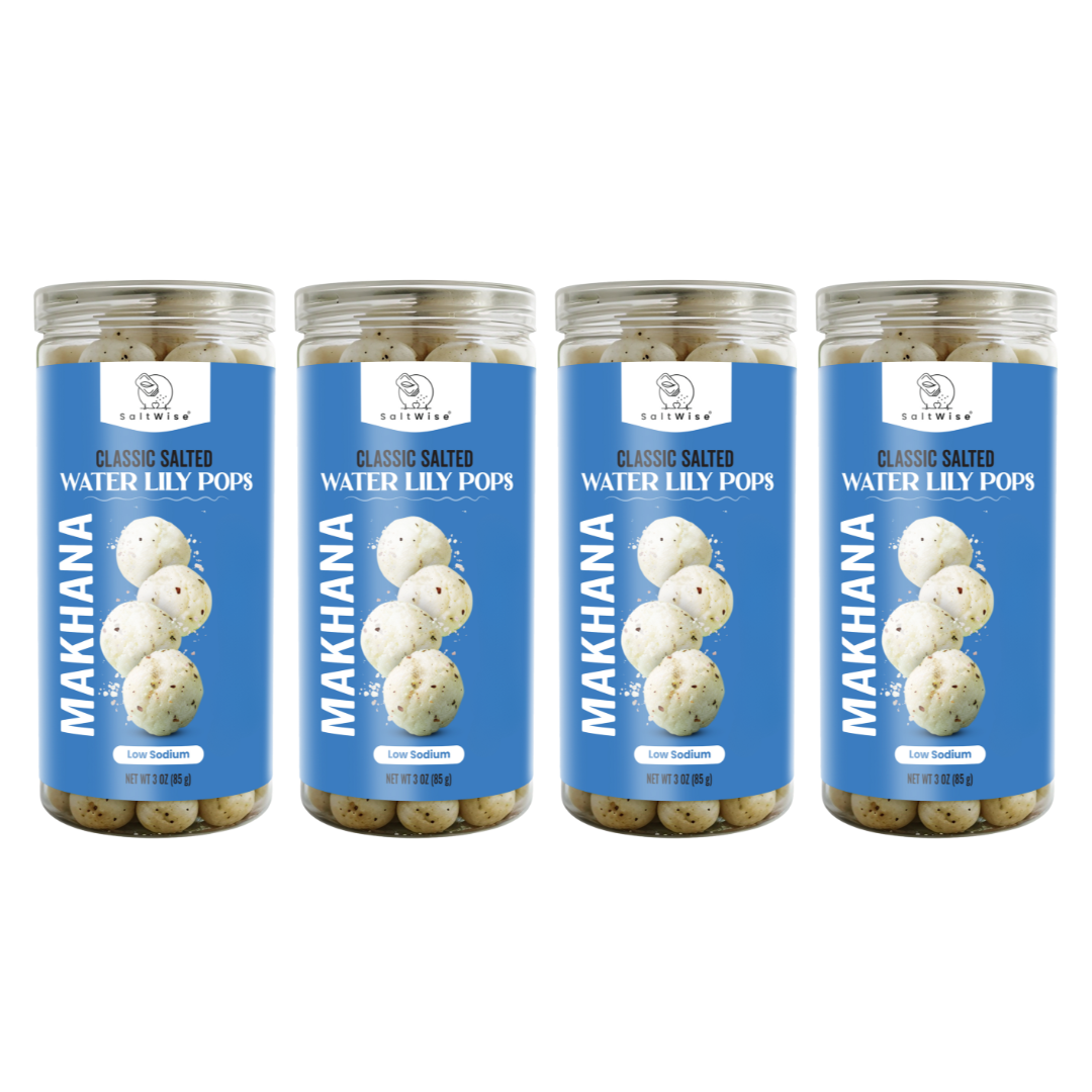 SaltWise Water Lily Pops (Foxnuts/Makhana)-Classic Salted | Protein-Rich Healthy Snacks