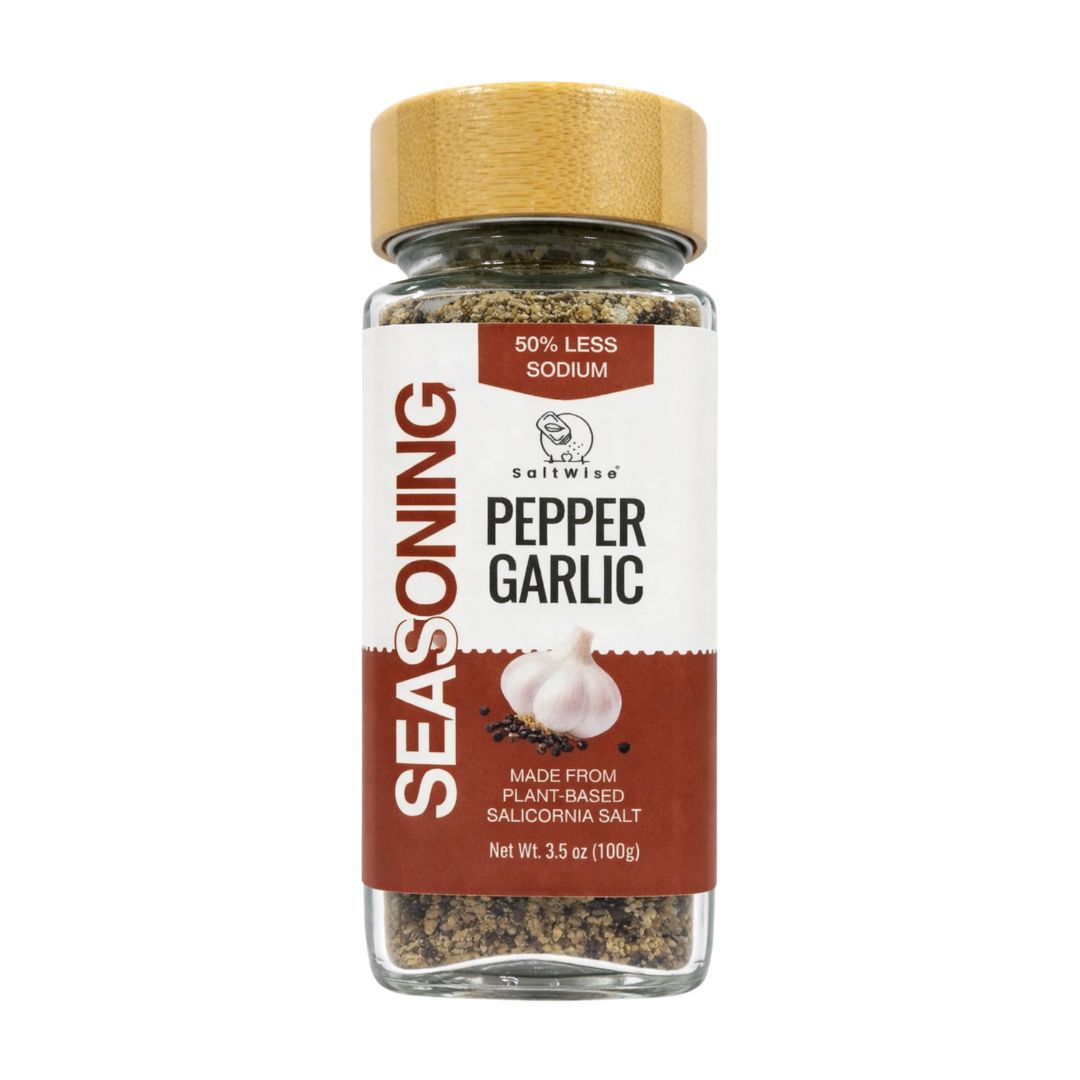 Pepper Garlic Seasoning | Low Sodium | No MSG | 3.5 Oz (100g)