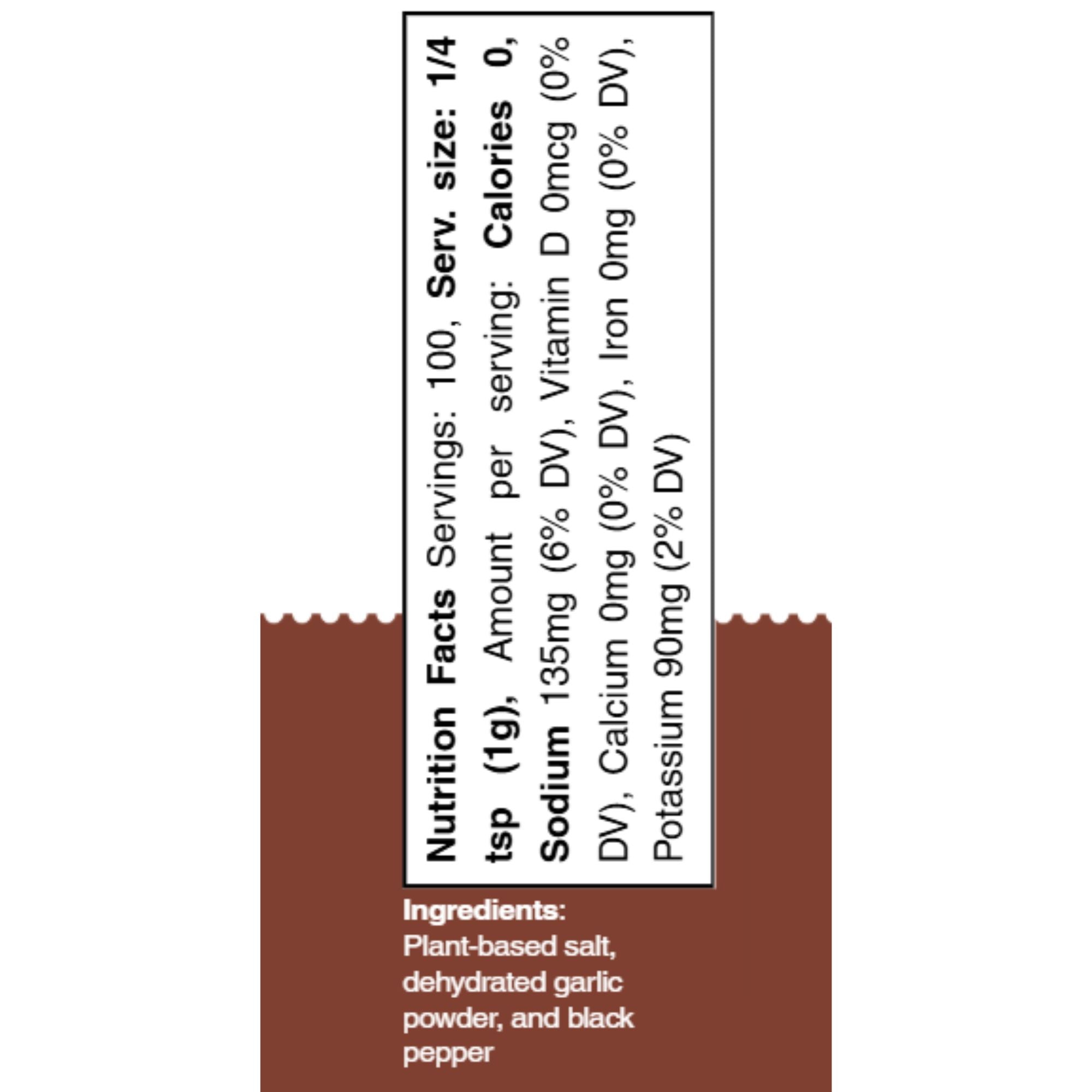 Pepper Garlic Seasoning | Low Sodium | No MSG | 3.5 Oz (100g)