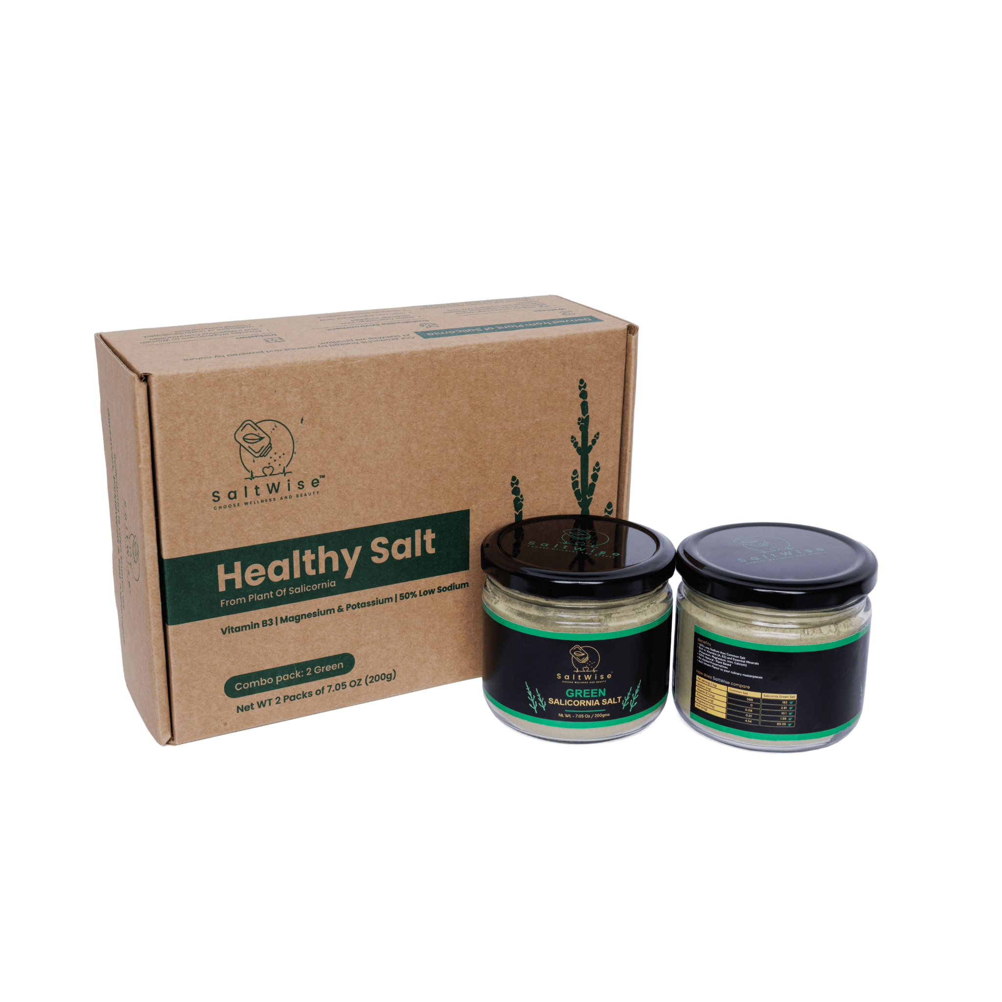 Green Salt seasoning box made from plant of salicornia. No additive seasoning. natural msg seasoning, salt for sea food, no salt, mineral rich, umami seasoning gift box, how to reduce sodium intake
