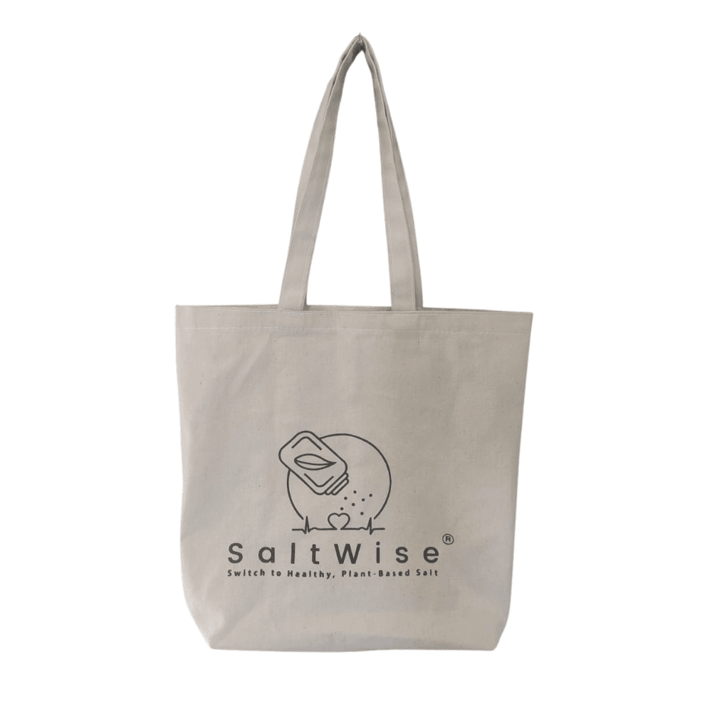 SW - SaltWise Canvas Tote Bag, Natural Color, Reusable Grocery bag, Beach Bag with  printed "I Need Vitamin Sea"
