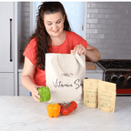 SW - SaltWise Canvas Tote Bag, Natural Color, Reusable Grocery bag, Beach Bag with  printed "I Need Vitamin Sea"