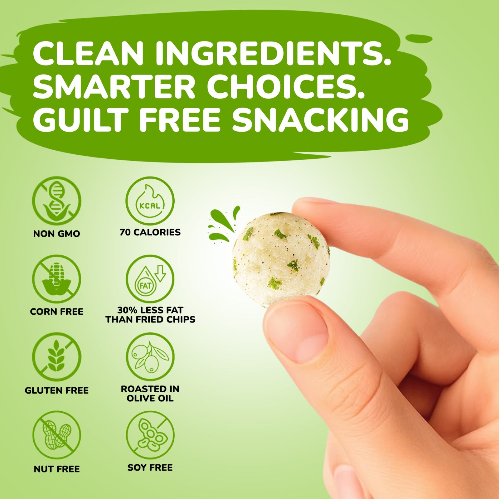 SaltWise Water Lily Pops (Foxnuts/Makhana) - Cream & Onion | Low Sodium Plant Protein