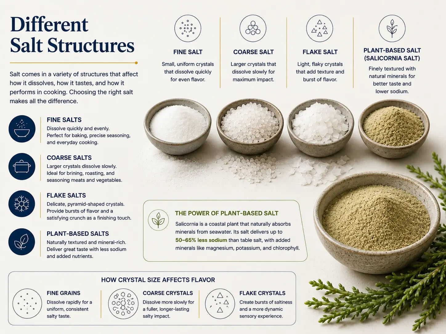 Different salt structures