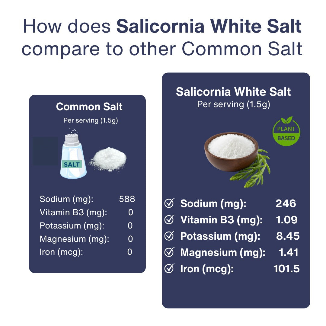 Salicornia White Salt – Plant-Based & Low Sodium Salt Substitute